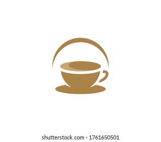 Icono vectorial del logotipo de la copa de café 