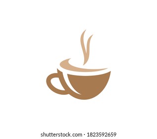 Coffee cup logo vector icon 