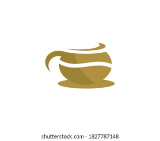 Coffee cup logo vector icon 