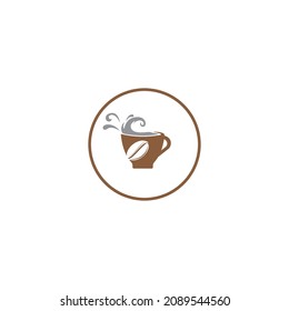 Coffee cup Logo vector icon design template.