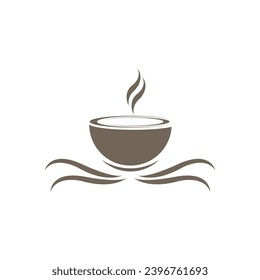 Diseño de ilustración de icono vectorial del logotipo de la copa de café