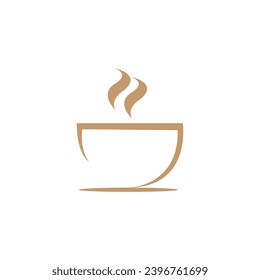 Coffee cup logo vector icon illustration design