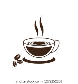 Coffee Cup Logo Vector Illustration.