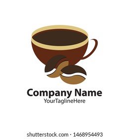 Coffee cup logo - vector illustration, emblem design on white background