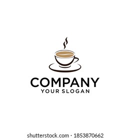 Coffee cup logo - vector illustration, emblem design on white background.