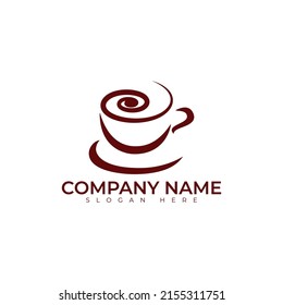 Coffee cup logo vector illustration design