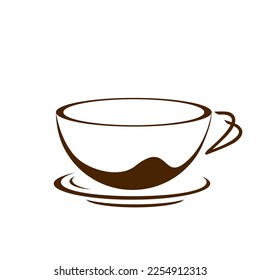 Logo de la Copa del Café, Ilustración vectorial, diseño emblemático en fondo blanco
