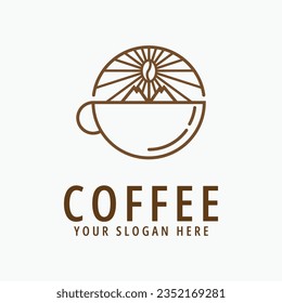 coffee cup logo vector illustration design