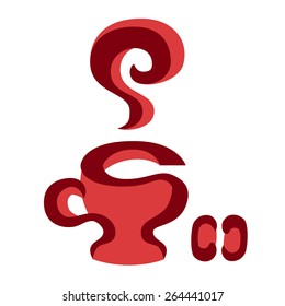 Coffee cup logo vector illustration