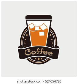 Coffee cup logo. Vector illustration.