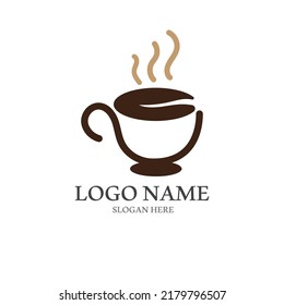 logotipo de taza de café en estilo vectorial