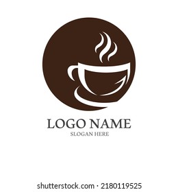 Kaffeebecher-Logo auf Vektorgrafik