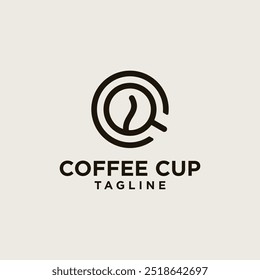 copo de café logotipo vetor. modelo de logotipo