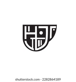 logotipo de taza de café web diseño abstracto enlace de línea vectorial
