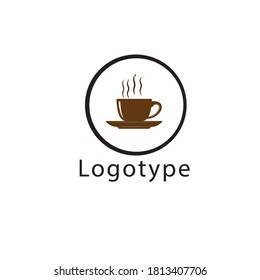 coffee cup logo witn brown color