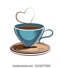 Coffee cup love vector illustration