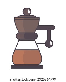 Coffee cup maker, icon isolated