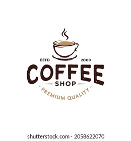 Coffee cup coffee maker vector logo design template