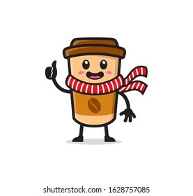 Coffee cup mascot character design