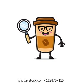 Coffee cup mascot character design