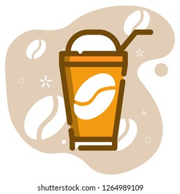 coffee cup in mbe style, vector illustration