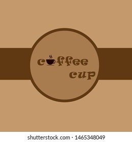 coffee cup menu on the cream background
