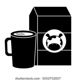 coffee cup with milk box