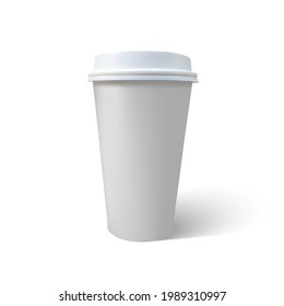 Coffee cup mock up isolated on white background. EPS 10