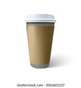 Coffee cup mock up isolated on white background. EPS 10