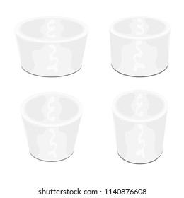 Coffee cup. Mock Up, Template. Illustration isolated on white background.