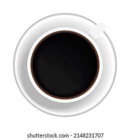 icono de la vista aérea de la parodia de la taza de café