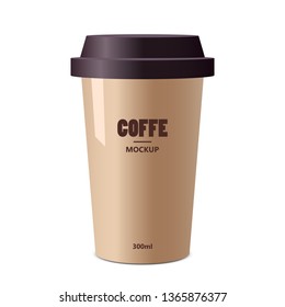 Coffee cup mockup vector design illustration isolated on white background