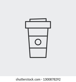 coffee cup modern simple vector icon