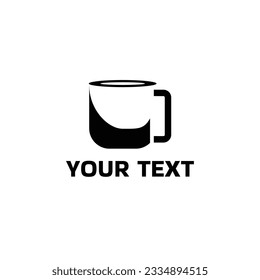 a coffee cup monogram logo concept 