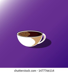 Coffee cup in the morning vector 