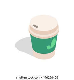 Coffee Cup Mug Icon. Isometric 3d Illustration Of Coffee Cup Mug Vector Icon Logo Isolated On White Background