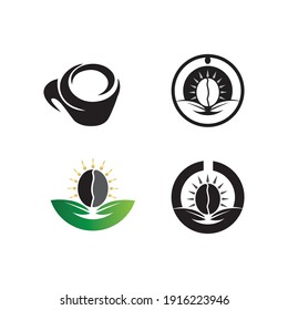 Coffee cup mug icon logo vector  tea, milk, drinks Logo Template vector icon design of hot drinks illustration and design 
