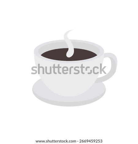 coffee cup mug steaming drink hot chocolate hot beverage emoji symbol sign icon vector illustration isolated flat