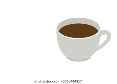 Coffee Cup with Negative Space for Text or Logos