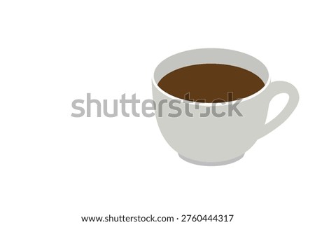Coffee Cup with Negative Space for Text or Logos