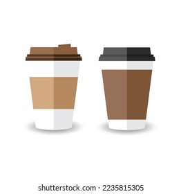 Coffee Cup on background. Coffee Cup Mockup. Vector Template.