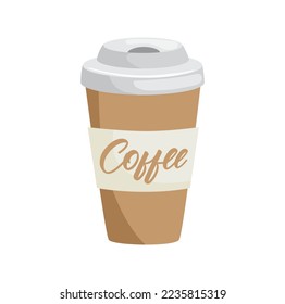 Coffee Cup on background. Coffee Cup Mockup. Vector Template.