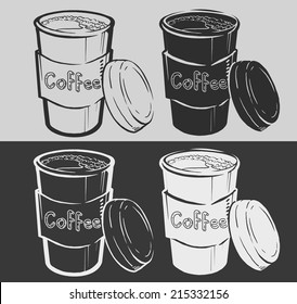 Coffee Cup on chalkboard vector illustration