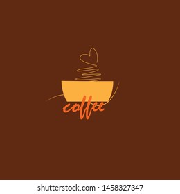 coffee cup on the dark background