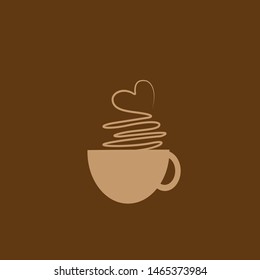 coffee cup on the dark background