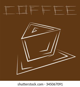 coffee cup on the dark background