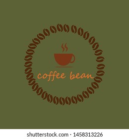 coffee cup on the green background