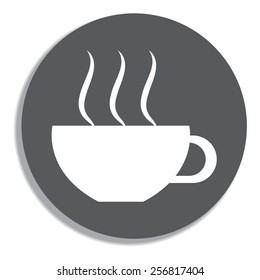 coffee cup on a grey background