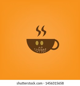 coffee cup on the orange