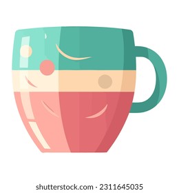 Coffee cup on white backdrop icon isolated